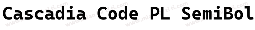 Cascadia Code PL SemiBol字体转换